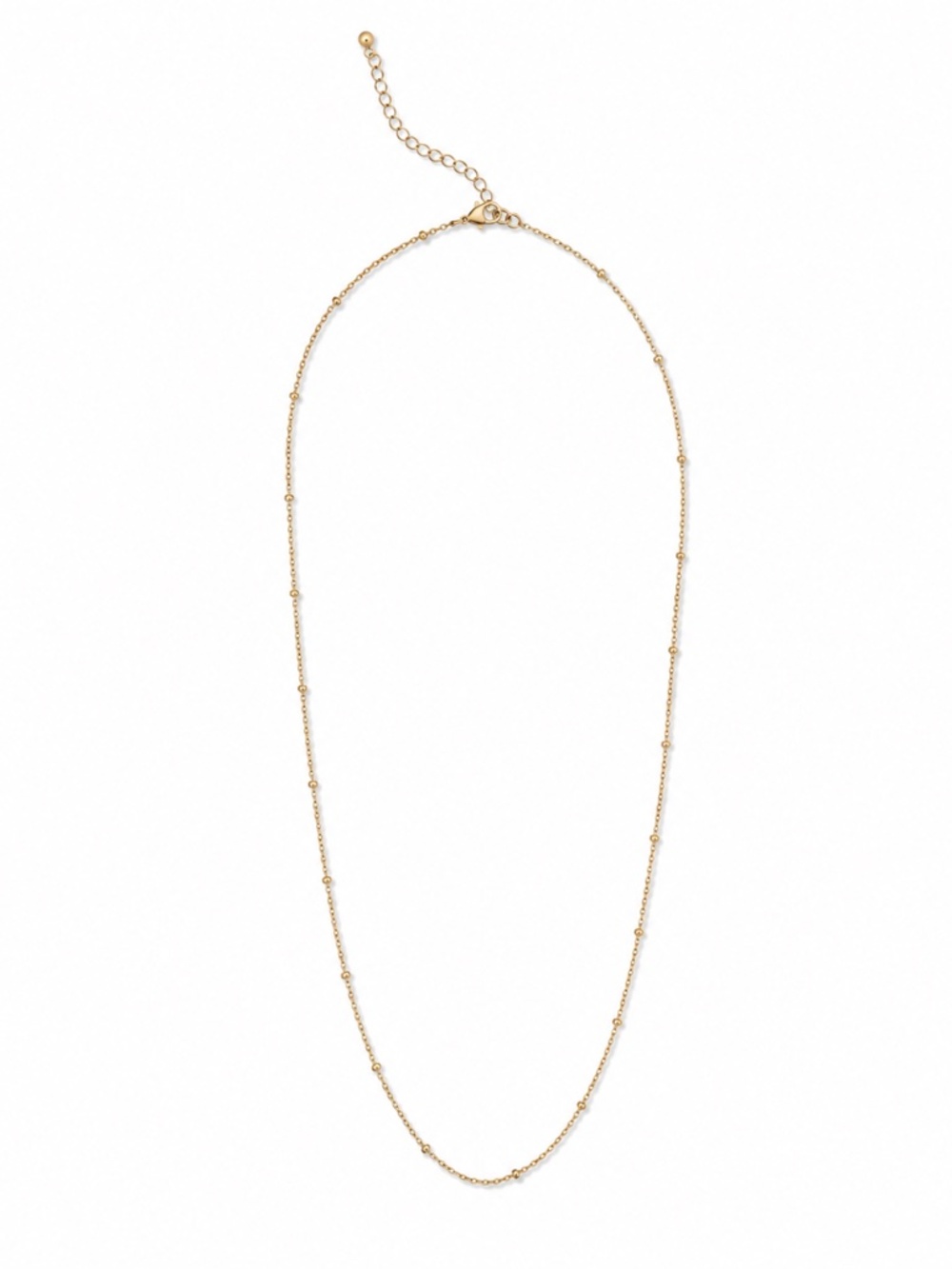 NWT Gold-Tone Stainless Steel Ball Station Necklace